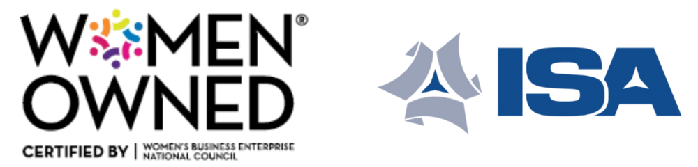 Women Owned and ISA logos
